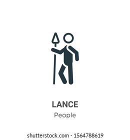 Lance vector icon on white background. Flat vector lance icon symbol sign from modern people collection for mobile concept and web apps design.