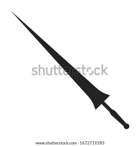 Lance weapon for Calvary soldiers flat vector icon for games and websites