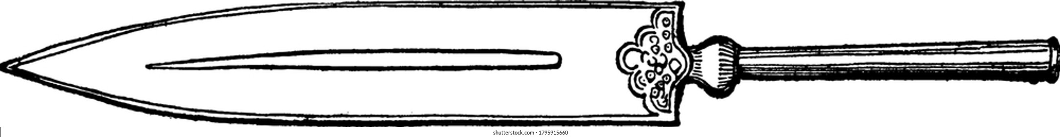 Lance, a weapon consisting of a long shaft with a sharp point, much used, particularly before the invention of firearms. It is a thrusting weapon used on foot, but chiefly on horseback, vintage