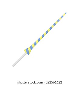 Lance in yellow and blue design