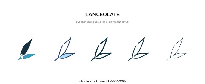 lanceolate icon in different style vector illustration. two colored and black lanceolate vector icons designed in filled, outline, line and stroke style can be used for web, mobile, ui