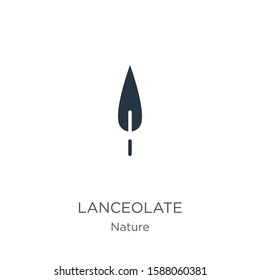 Lanceolate icon vector. Trendy flat lanceolate icon from nature collection isolated on white background. Vector illustration can be used for web and mobile graphic design, logo, eps10