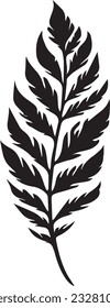 Lanceolate Leaf Black And White, Vector Template Set for Cutting and Printing