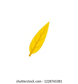 lanceolate maple leaf flat icon on transparent background