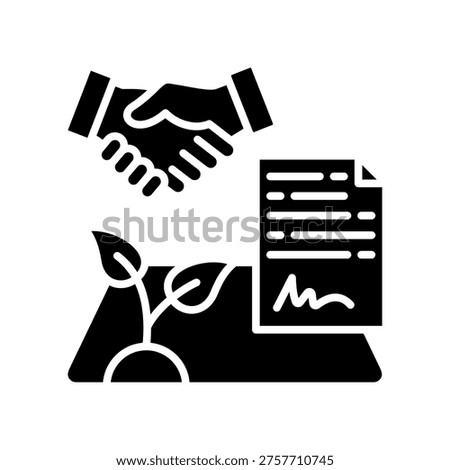 Land Acquisition Icon Glyph Vector Illustration