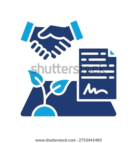 Land Acquisition Icon Mixed Vector Illustration