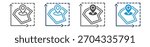 land area icon set multiple style