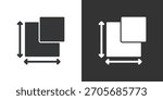 Land Area Measurement icon. Solid glyph series icon