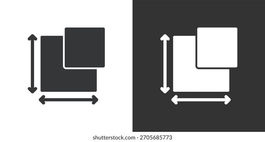 Land Area Measurement icon. Solid glyph series icon