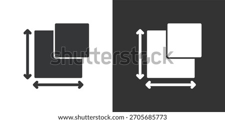 Land Area Measurement icon. Solid glyph series icon