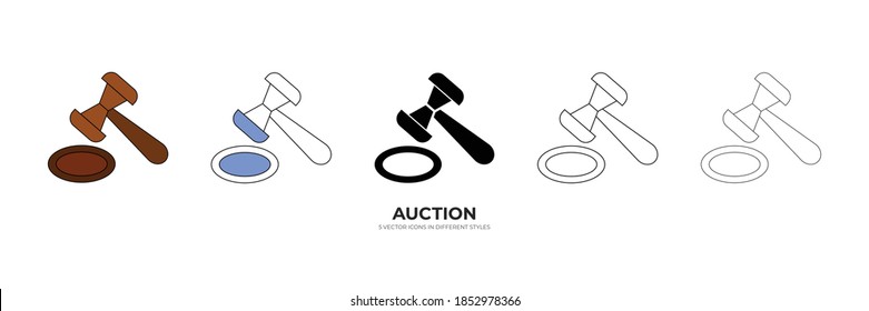land auction vector type icon