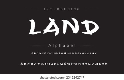 Land Best Alphabet Painting Paint Brush Beauty Script Logotype Font lettering handwritten