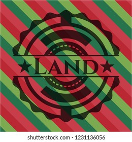 Land christmas badge background.