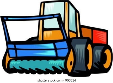 Land clearing equipment.Vector illustration