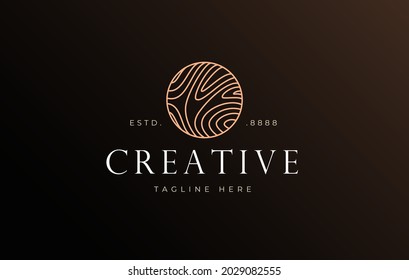 Land Contour Logo Design Template. Topographic land contour line design. Creative Vector Icon Design Concept.