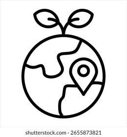 Ilustração do vetor do ícone de estrutura de tópicos de desenvolvimento de terrenos