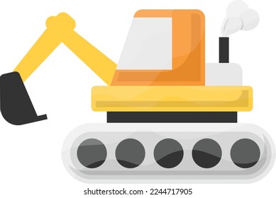 land development prevention of pollution vector color icon design, Environmental pollution symbol, Chemical Biological contamination sign, Pollutants stock illustration, Smoky Excavator concept