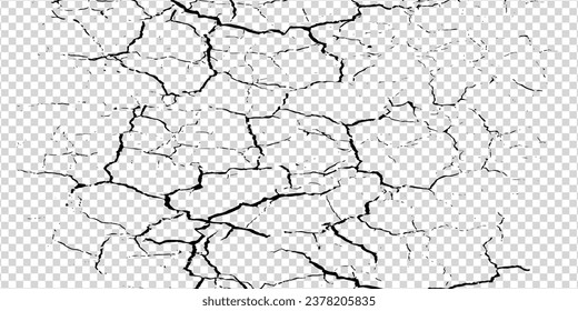 land is drying. Dried up agricultural land. Fragmented soil with cracks. Dry land without water. background