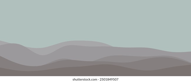land floor abstract, flat graphic wave design.