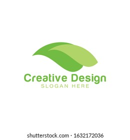 land. forest. green leaf logo Ideas. Inspiration logo design. Template Vector Illustration. Isolated On White Background