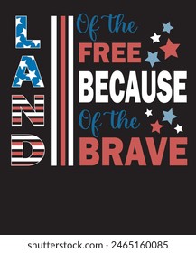 LAND OF THE FREE BECAUSE OF THE BRAVE