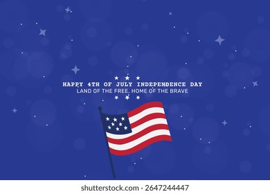 Land of the Free Bright Patriotic 4 de julho Poster