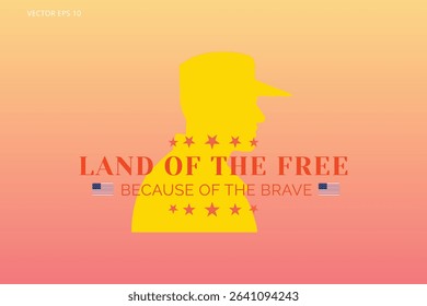Land of the Free Soldier Tribute Poster
