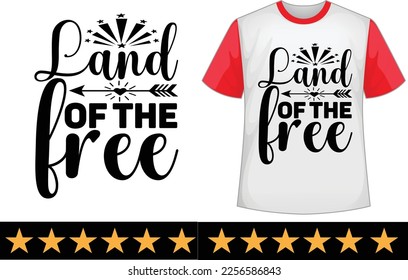 Land of the free svg t shirt design