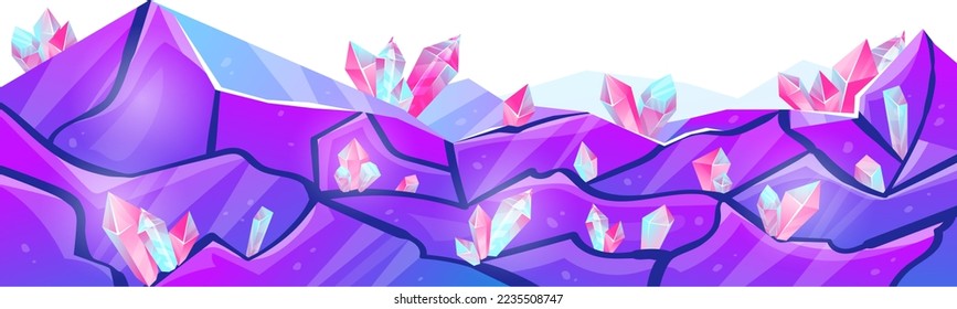 Tierra con piedra de diamante, ilustración vectorial. Fondo gráfico de estructura de la naturaleza del suelo, diseño de estructura geológica abstracta.