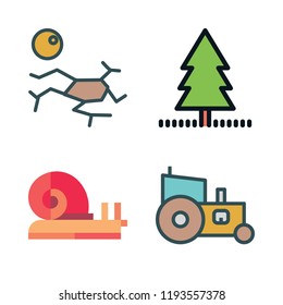land icon set. vector set about drought, tractor, snail and yard icons set.