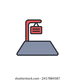 land icon. vector.Editable stroke.linear style sign for use web design,logo.Symbol illustration.