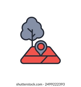 Icono de la tierra. Vector. Trazo editable. signo de estilo lineal para uso Diseño web, logotipo. Ilustración de símbolo.