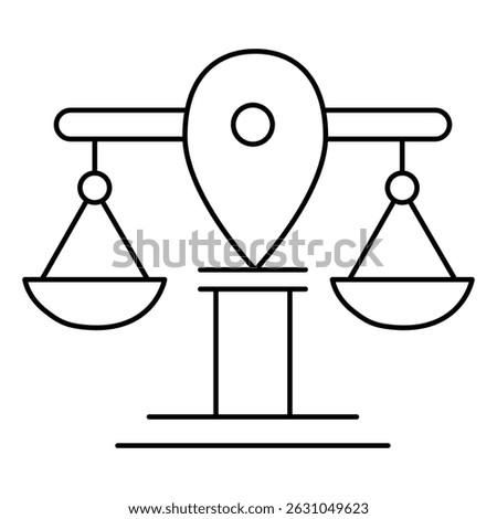 Land Law vector Icon design Depicting Property Legal System