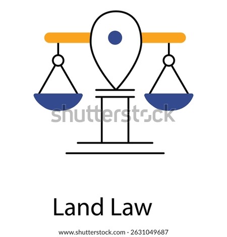 Land Law vector Icon design Symbolizing Property Legal Framework