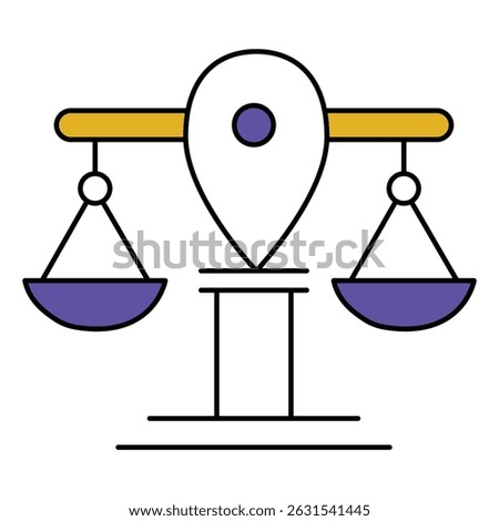 Land Law vector Icon design Representing Legal Compliance Standards