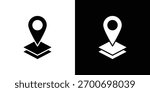 Land layer location icon design concept. vector flat icons