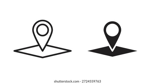 Land layer location icon in doodle and stroke style.