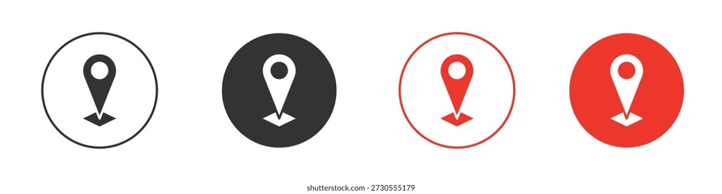 Icono de ubicación de la capa terrestre. Diseño de Vector de Web