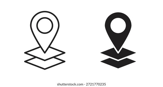 Ícone de localização da camada de terra para o design do seu site, logotipo, aplicativo, UI. EPS10