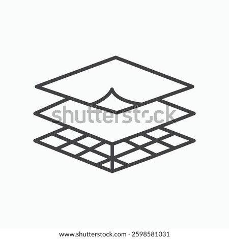 Land layers icon isolated on white background
