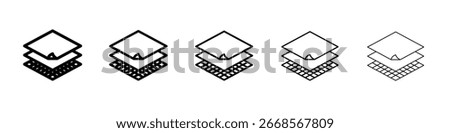 Land layers icon Symbol concept for web design.simple line vector icon. logo illustration.