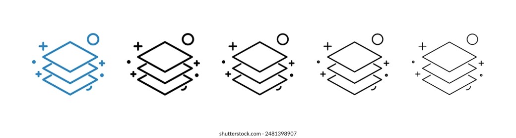 Juego de Vectores de liner de capas terrestres.