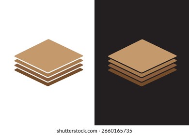 Land layers vector icon set in solid style.