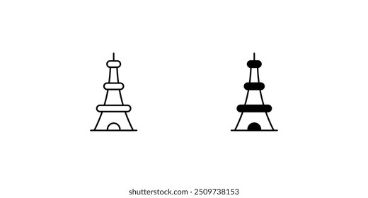 land mark icon with white background vector stock illustration