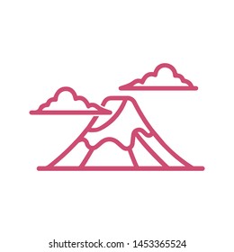 Land Mark Mountain Fuji Japan Icon