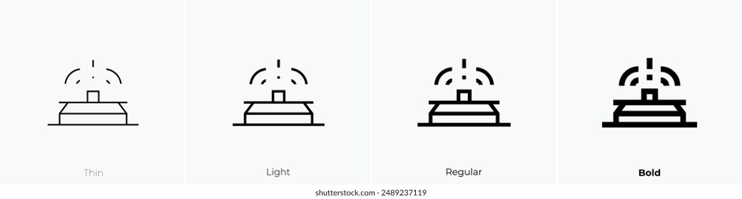 land mine icon. Thin, Light Regular And Bold style design isolated on white background