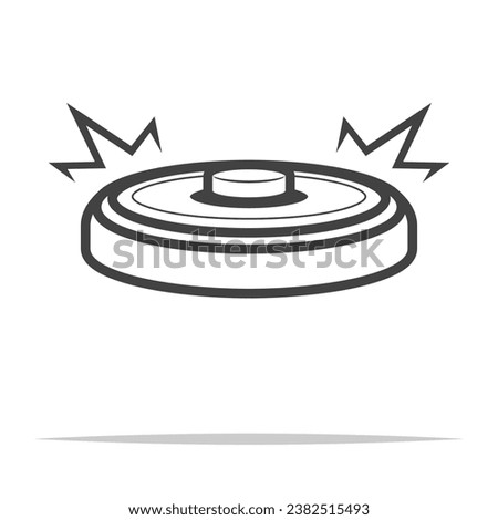 Land mine icon transparent vector isolated