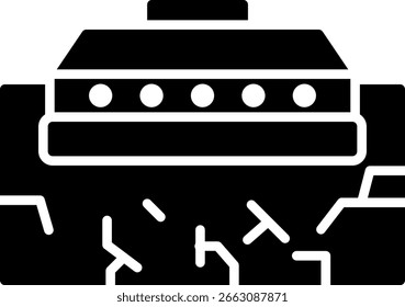 Vector de diseño de iconos creativos Nuevos de Land Mine
