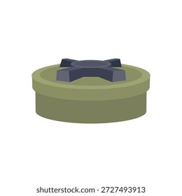 Ícone do vetor de minas terrestres. Ícone da arma de guerra.