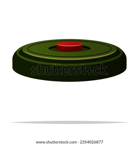 Land mine vector isolated illustration